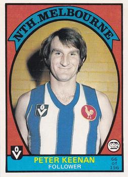 1978 Scanlens VFL #66 Peter Keenan Front